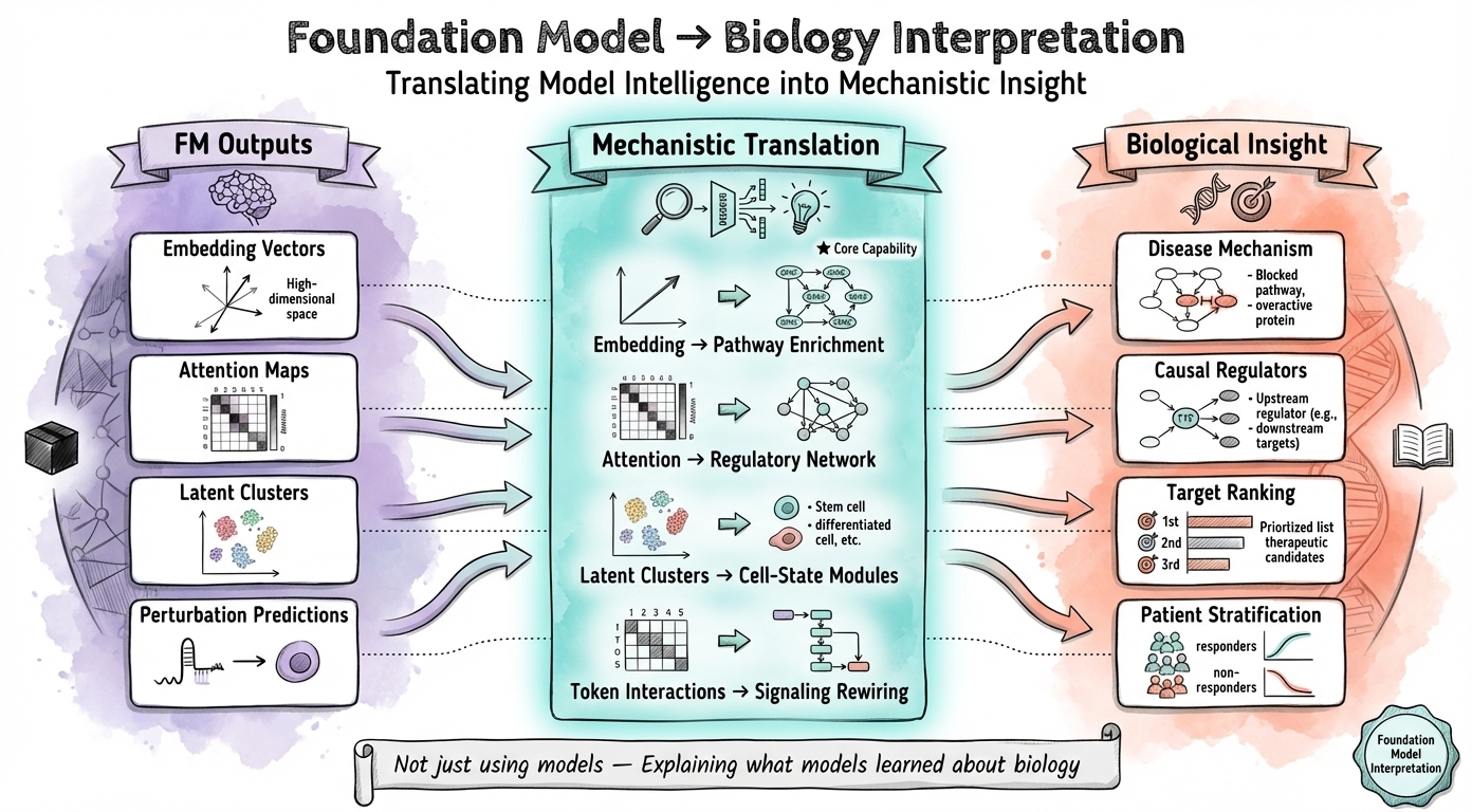 Foundation Model to Biology Interpretation